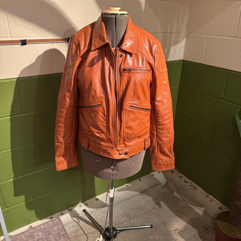 We The Free Blood Orange moto vegan Leather Jacket - Picture 2 of 7
